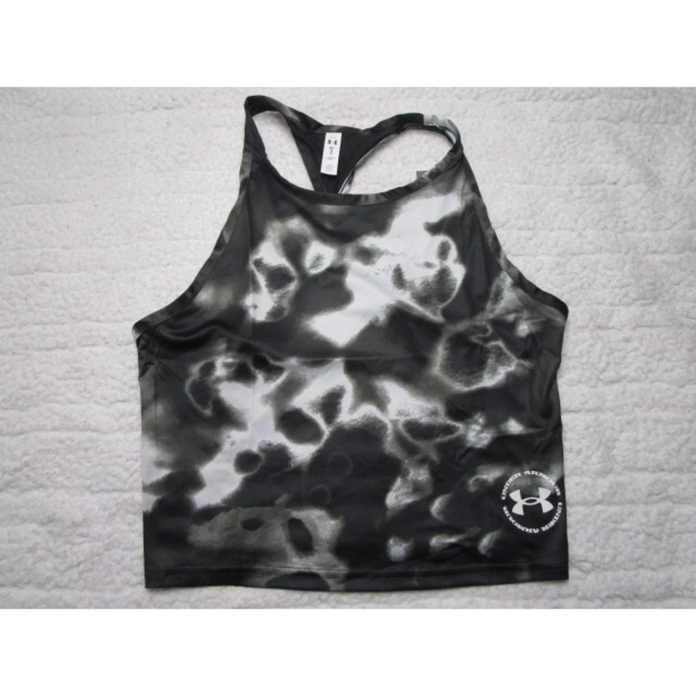 Under Armour Womens Medium Iso Chill Up The Pace Racerback Black White Active